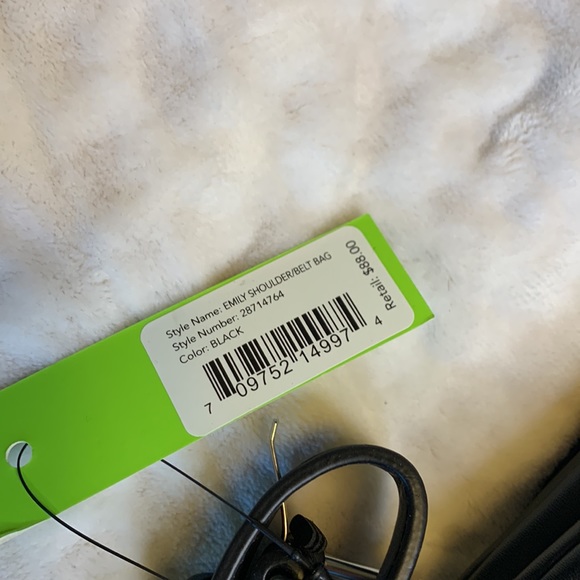 NWT Sam Edelman Emily Faux Vegan Leather Convertible Shoulder Belt Bag Black - Picture 6 of 7